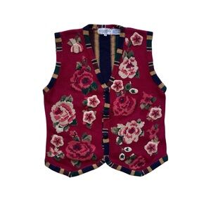 Vintage 1994 Funky Mixed Pattern Sweater Vest 🌺